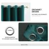 MIULEE Black Out Velvet Curtains 96 Inch Length for Room Darkening Long Blackout Curtains with Grommet Top for Bedroom/Living Room Light Blocking Thermal Insulating Soundproof Set of 2， Black(Dark Green)