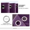 MIULEE Black Out Velvet Curtains 96 Inch Length for Room Darkening Long Blackout Curtains with Grommet Top for Bedroom/Living Room Light Blocking Thermal Insulating Soundproof Set of 2， Black(Purple)