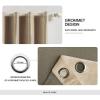 MIULEE Black Out Velvet Curtains 96 Inch Length for Room Darkening Long Blackout Curtains with Grommet Top for Bedroom/Living Room Light Blocking Thermal Insulating Soundproof Set of 2， Black(Camel Beige)
