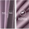 MIULEE Black Out Velvet Curtains 96 Inch Length for Room Darkening Long Blackout Curtains with Grommet Top for Bedroom/Living Room Light Blocking Thermal Insulating Soundproof Set of 2， Black(Lavender)
