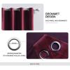 MIULEE Black Out Velvet Curtains 96 Inch Length for Room Darkening Long Blackout Curtains with Grommet Top for Bedroom/Living Room Light Blocking Thermal Insulating Soundproof Set of 2， Black(Burgundy)