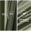 MIULEE Black Out Velvet Curtains 96 Inch Length for Room Darkening Long Blackout Curtains with Grommet Top for Bedroom/Living Room Light Blocking Thermal Insulating Soundproof Set of 2， Black(Sage Green)