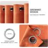 MIULEE Black Out Velvet Curtains 96 Inch Length for Room Darkening Long Blackout Curtains with Grommet Top for Bedroom/Living Room Light Blocking Thermal Insulating Soundproof Set of 2， Black(Burnt Orange)