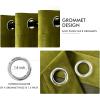 MIULEE Black Out Velvet Curtains 96 Inch Length for Room Darkening Long Blackout Curtains with Grommet Top for Bedroom/Living Room Light Blocking Thermal Insulating Soundproof Set of 2， Black(Olive)