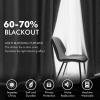 MIULEE Black Out Velvet Curtains 96 Inch Length for Room Darkening Long Blackout Curtains with Grommet Top for Bedroom/Living Room Light Blocking Thermal Insulating Soundproof Set of 2， Black(Greyish White)