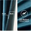 MIULEE Black Out Velvet Curtains 96 Inch Length for Room Darkening Long Blackout Curtains with Grommet Top for Bedroom/Living Room Light Blocking Thermal Insulating Soundproof Set of 2， Black(Peacock Blue)