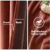 MIULEE Black Out Velvet Curtains 96 Inch Length for Room Darkening Long Blackout Curtains with Grommet Top for Bedroom/Living Room Light Blocking Thermal Insulating Soundproof Set of 2， Black(Terracotta)