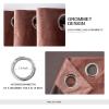 MIULEE Black Out Velvet Curtains 96 Inch Length for Room Darkening Long Blackout Curtains with Grommet Top for Bedroom/Living Room Light Blocking Thermal Insulating Soundproof Set of 2， Black(Dusty Rose)