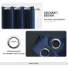 MIULEE Black Out Velvet Curtains 96 Inch Length for Room Darkening Long Blackout Curtains with Grommet Top for Bedroom/Living Room Light Blocking Thermal Insulating Soundproof Set of 2， Black(Royal Blue)