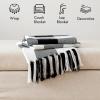 MIULEE Black and White Buffalo Plaid Checkered Throw Blanket for Couch – Farmhouse Lightweight Tartan Christmas Blankets with Checkerboard Grid Pattern Fringe Decor Sofa Bed – 50 x 60 Inch