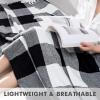 MIULEE Black and White Buffalo Plaid Checkered Throw Blanket for Couch – Farmhouse Lightweight Tartan Christmas Blankets with Checkerboard Grid Pattern Fringe Decor Sofa Bed – 50 x 60 Inch