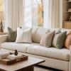 MIULEE Boucle Throw Pillow Covers 18×18 Inch Set of 2 Brown Faux Leather Textured Decorative Pillow Cases Boho Farmhouse Accents Cushion Covers for Couch Bed Livingroom Home Decor(Oatmeal)