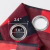 MIULEE Buffalo Plaid Blackout Curtains for Christmas 84 Inches Long Thermal Insulated Window Drapes with Printed Plaid for Living Room 2 Panels 52 Inch by 84 Inch Red and White(Red and Black)