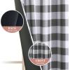 MIULEE Buffalo Plaid Blackout Curtains for Christmas 84 Inches Long Thermal Insulated Window Drapes with Printed Plaid for Living Room 2 Panels 52 Inch by 84 Inch Red and White(Grey and White)