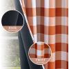 MIULEE Buffalo Plaid Blackout Curtains for Christmas 84 Inches Long Thermal Insulated Window Drapes with Printed Plaid for Living Room 2 Panels 52 Inch by 84 Inch Red and White(Orange and White)