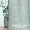 MIULEE Burgundy Red Faux Linen Textured Semi Sheer Curtains for Bedroom Living Room 84 Inches Length 2 Panels Set Grommet Light Filtering Privacy Curtains Drapes Room Christmas Decor Window Treatment(Teal Green)