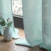 MIULEE Burgundy Red Faux Linen Textured Semi Sheer Curtains for Bedroom Living Room 84 Inches Length 2 Panels Set Grommet Light Filtering Privacy Curtains Drapes Room Christmas Decor Window Treatment(Teal Green)