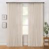 MIULEE Burgundy Red Linen Curtains 84 Inch Length 2 Panels for Bedroom Living Room, Pinch Pleated Soft Thick Linen Textured Window Drapes with Hooks Semi Sheer Light Filtering Christmas Decor(Birch)