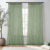 MIULEE Burgundy Red Linen Curtains 84 Inch Length 2 Panels for Bedroom Living Room, Pinch Pleated Soft Thick Linen Textured Window Drapes with Hooks Semi Sheer Light Filtering Christmas Decor(Sage Green)