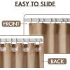 MIULEE Burgundy Red Linen Curtains 84 Inch Length 2 Panels for Bedroom Living Room, Pinch Pleated Soft Thick Linen Textured Window Drapes with Hooks Semi Sheer Light Filtering Christmas Decor(Linen Brown)
