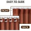MIULEE Burgundy Red Linen Curtains 84 Inch Length 2 Panels for Bedroom Living Room, Pinch Pleated Soft Thick Linen Textured Window Drapes with Hooks Semi Sheer Light Filtering Christmas Decor(Burnt Orange)