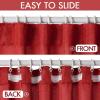 MIULEE Burgundy Red Linen Curtains 84 Inch Length 2 Panels for Bedroom Living Room, Pinch Pleated Soft Thick Linen Textured Window Drapes with Hooks Semi Sheer Light Filtering Christmas Decor(Red)