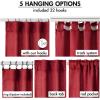 MIULEE Burgundy Red Linen Curtains 84 Inch Length 2 Panels for Bedroom Living Room, Pinch Pleated Soft Thick Linen Textured Window Drapes with Hooks Semi Sheer Light Filtering Christmas Decor(Burgundy Red)