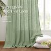 MIULEE Burgundy Red Linen Curtains 84 Inch Length 2 Panels for Bedroom Living Room, Pinch Pleated Soft Thick Linen Textured Window Drapes with Hooks Semi Sheer Light Filtering Christmas Decor(Sage Green)
