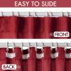 MIULEE Burgundy Red Linen Curtains 84 Inch Length 2 Panels for Bedroom Living Room, Pinch Pleated Soft Thick Linen Textured Window Drapes with Hooks Semi Sheer Light Filtering Christmas Decor(Burgundy Red)