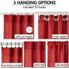MIULEE Burgundy Red Linen Curtains 84 Inch Length 2 Panels for Bedroom Living Room, Pinch Pleated Soft Thick Linen Textured Window Drapes with Hooks Semi Sheer Light Filtering Christmas Decor(Red)
