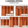 MIULEE Burgundy Red Linen Curtains 84 Inch Length 2 Panels for Bedroom Living Room, Pinch Pleated Soft Thick Linen Textured Window Drapes with Hooks Semi Sheer Light Filtering Christmas Decor(Orange)