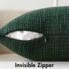 MIULEE Burlap Linen Christmas Throw Pillow Covers 18×18 Inch Set of 2 Dark Green Decorative Pillows Modern Farmhouse Cushion Covers for Outdoor Couch Sofa Bedroom Livingroom Home Decor(Dark Green)