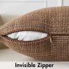 MIULEE Burlap Linen Christmas Throw Pillow Covers 18×18 Inch Set of 2 Dark Green Decorative Pillows Modern Farmhouse Cushion Covers for Outdoor Couch Sofa Bedroom Livingroom Home Decor(Brown)