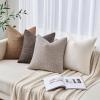 MIULEE Burlap Linen Christmas Throw Pillow Covers 18×18 Inch Set of 2 Dark Green Decorative Pillows Modern Farmhouse Cushion Covers for Outdoor Couch Sofa Bedroom Livingroom Home Decor(Cream White)