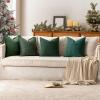 MIULEE Burlap Linen Christmas Throw Pillow Covers 18×18 Inch Set of 2 Dark Green Decorative Pillows Modern Farmhouse Cushion Covers for Outdoor Couch Sofa Bedroom Livingroom Home Decor(Dark Green)