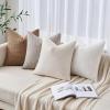 MIULEE Burlap Linen Christmas Throw Pillow Covers 18×18 Inch Set of 2 Dark Green Decorative Pillows Modern Farmhouse Cushion Covers for Outdoor Couch Sofa Bedroom Livingroom Home Decor(Brown)