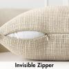 MIULEE Burlap Linen Christmas Throw Pillow Covers 18×18 Inch Set of 2 Dark Green Decorative Pillows Modern Farmhouse Cushion Covers for Outdoor Couch Sofa Bedroom Livingroom Home Decor(Beige)