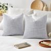 MIULEE Burlap Linen Christmas Throw Pillow Covers 18×18 Inch Set of 2 Dark Green Decorative Pillows Modern Farmhouse Cushion Covers for Outdoor Couch Sofa Bedroom Livingroom Home Decor(Blue Grey)
