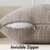 MIULEE Burlap Linen Christmas Throw Pillow Covers 18×18 Inch Set of 2 Dark Green Decorative Pillows Modern Farmhouse Cushion Covers for Outdoor Couch Sofa Bedroom Livingroom Home Decor(Khaki)