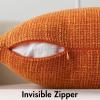 MIULEE Burlap Linen Christmas Throw Pillow Covers 18×18 Inch Set of 2 Dark Green Decorative Pillows Modern Farmhouse Cushion Covers for Outdoor Couch Sofa Bedroom Livingroom Home Decor(Orange)