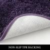 MIULEE Burnt Orange Bathroom Rugs Sets 3 Piece Including U Shaped Toilet Rug – Soft Absorbent Bath Mats Set with Non Slip Rubber Backside, Machine Washable – 20″x30″+16″x24″+U 20″x24″(Dark Purple)