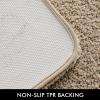 MIULEE Burnt Orange Bathroom Rugs Sets 3 Piece Including U Shaped Toilet Rug – Soft Absorbent Bath Mats Set with Non Slip Rubber Backside, Machine Washable – 20″x30″+16″x24″+U 20″x24″(Tan)