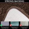 MIULEE Burnt Orange Bathroom Rugs Sets 3 Piece Including U Shaped Toilet Rug – Soft Absorbent Bath Mats Set with Non Slip Rubber Backside, Machine Washable – 20″x30″+16″x24″+U 20″x24″(Brown)