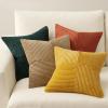 MIULEE Burnt Orange Decorative Throw Pillow Covers 18×18 Inch Set of 4 Boho Color-Clash Cushion Covers Modern Farmhouse Pillow Cases Corduroy Striped Decor for Couch Sofa Bed(Terracotta,Rust)(Green Rust)