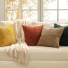 MIULEE Burnt Orange Decorative Throw Pillow Covers 18×18 Inch Set of 4 Boho Color-Clash Cushion Covers Modern Farmhouse Pillow Cases Corduroy Striped Decor for Couch Sofa Bed(Terracotta,Rust)(Green Rust)