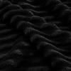 MIULEE Burnt Orange Fleece Blanket, Durable Plush Fuzzy Extra Soft Warm Cozy Striped Flannel Fall Throw Blanket for Couch Sofa Bed 30″x40″(Black)