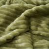 MIULEE Burnt Orange Fleece Blanket, Durable Plush Fuzzy Extra Soft Warm Cozy Striped Flannel Fall Throw Blanket for Couch Sofa Bed 30″x40″(Olive Green)