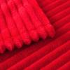 MIULEE Burnt Orange Fleece Blanket, Durable Plush Fuzzy Extra Soft Warm Cozy Striped Flannel Fall Throw Blanket for Couch Sofa Bed 30″x40″(Red)