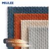 MIULEE Burnt Orange Throw Pillow Covers Soft Couch Decorative Set of 4 Boho Striped Cushion Covers Corduroy Pillowcase Farmhouse Home Decor for Couch Bed Sofa Living Room 18×18 Inch Yellow Orange(Blue and Orange)