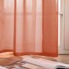 MIULEE Christmas 2 Panels Solid Color Red Sheer Curtains 84 Inch Length Set Elegant Grommet Light Filtering Window Voile Panels/Drapes/Treatment for Bedroom Living Room W54 x L84 Inch, Haute Red(Burnt Orange)